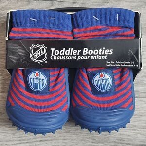 Brand New NHL Edmonton Oilers‎ Unisex Toddler Sock Booties - Shoe Size 2-5